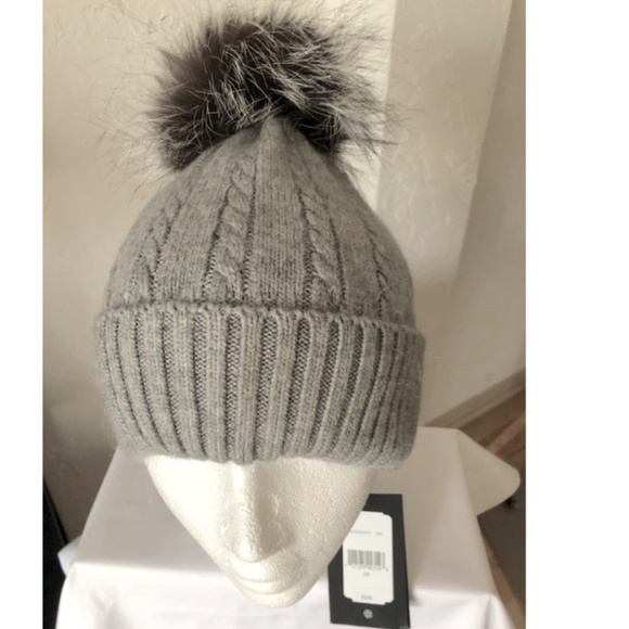 Gorski Knit Beanie w/fox Fur Pompom - Picture 2 of 6